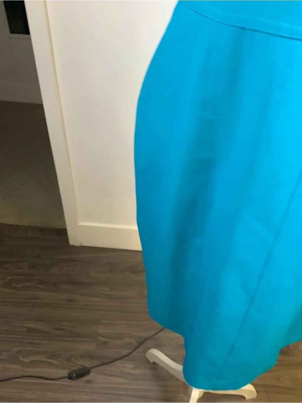 Calvin Klein Teal Sheath Dress with Gold Buttons